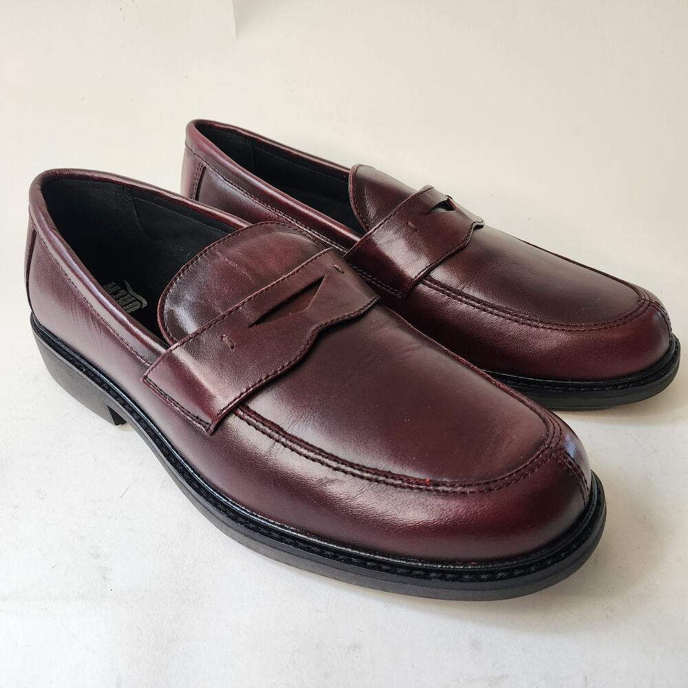 Drew Essex Penny Loafers Men's 9 WIDE Brown Leather Orthopedic Slip-on Shoes